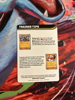 Pokemon TCG Perfect Order Game Tip Card From Pre Release Deck Mega Clefable - Image 2