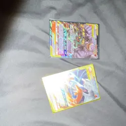 Nintendo Pokemon TCG 2-Card Lot Charizard & Reshiram GX Muk & Alolan Muk GX TAG… - Image 1
