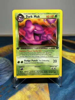 1st Edition Dark Muk 41/82 First Team Rocket Non Holo Pokemon Card Vintage PL - Image 1