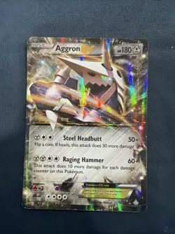 Pokemon TCG Aggron EX Primal Clash Holo Ultra Rare Card 93/160 - Image 1