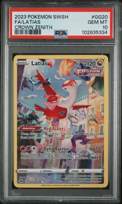 Pokemon Card Latias Gg20/gg70 PSA 10 Sword Shield Crown Zenith - Image 1