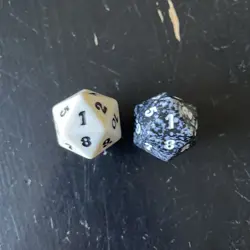 Two MTG Spindown Dice from Mirrodin Besieged - Black and White - Image 2