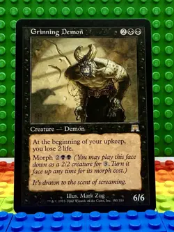 1x Grinning Demon #153 - Onslaught (ONS) LP/EX - VINTAGE MTG RARE - Image 1