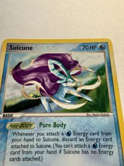 Suicune 030 Holo Rare Nintendo Black Star Promos Pokemon Card LP - Image 4