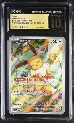 Pokemon Eevee 173 Black Star Promo Prismatic Evolutions - CGC 10 PRISTINE - Image 1