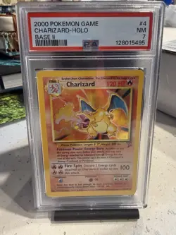 Pokemon Charizard Holo Base Set 2 4/130 PSA 7 2000 English - Image 1