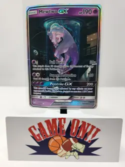 Pokemon Mewtwo GX 78/73 SM Shining Legends Secret Rare HP / Damaged sc - Image 1