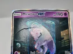 Pokemon Mewtwo GX 78/73 SM Shining Legends Secret Rare HP / Damaged sc - Image 2