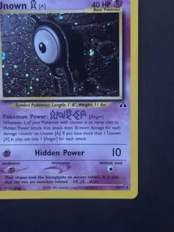 Pokemon Karten - Unown A (14/75) Neo Discovery - Holo - Nearmint - Icognito A - Image 4
