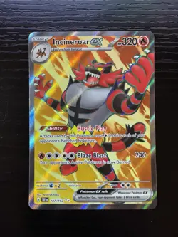 Incineroar Ex | Full Art Ultra Rare 187/162 | SV Temporal Forces | NM | Pokemon - Image 1