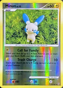 Minun 71/147 Uncommon Supreme Victors Pokemon Reverse Holo Lightly Played - Image 1