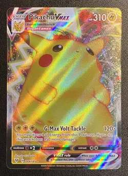 Pikachu VMAX Full Art UR 044/185 Pokemon TCG SWSH Vivid Voltage Ultra Rare NM - Image 1