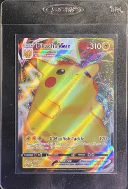 Pikachu VMAX Full Art UR 044/185 Pokemon TCG SWSH Vivid Voltage Ultra Rare NM - Image 3