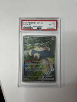 2023 POKEMON SVP EN-SV BLACK STAR PROMO 151 ELITE TRAINER BOX SNORLAX PSA 10 - Image 1