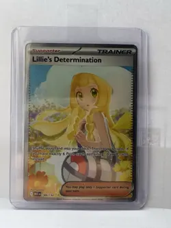 Pokemon TCG Lillie's Determination 184/132 Me01 Mega Evolution Rare Holo Trainer - Image 1
