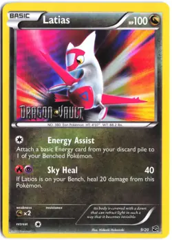 Latias 9/20 Holo Rare Dragon Vault Pokemon Holo - Image 1