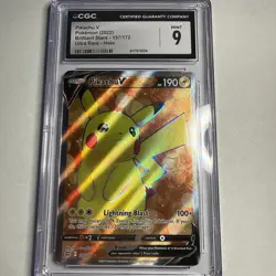 CGC 9 Pikachu 157/172 V Brilliant Stars Full Art Holo MINT 2022 Pokemon - Image 1