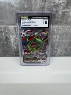 Pokemon Rayquaza VMAX #108 Japanese VSTAR Universe Gem Mint CGC 10 - Image 1