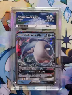 Pokemon TCG Wishiwashi GX 063/236 Cosmic Eclipse Ace 10 - Image 1