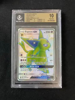 Pokemon BGS 10 Espeon GX Hidden Fates SV60 (9.5 Surface) - Image 1