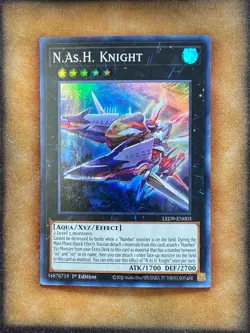 Yugioh N.As.H. Knight LED9-EN003 Super Rare 1st Ed NM - Image 1