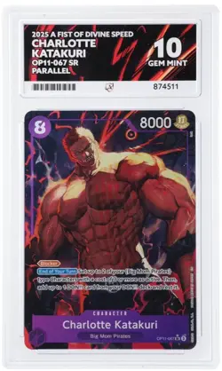 One Piece tcg OP11-067 Charlotte Katakuri Alt Art Ace 10 - Image 3