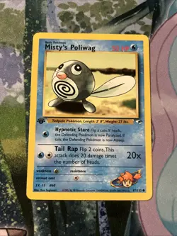 2000 Pokemon Gym Heroes 1st Edition Misty's Poliwag #87/132 LP - Image 5