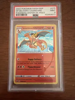 Pokemon Center TCG Special Delivery Charizard SWSH075 PSA 9 - Image 1