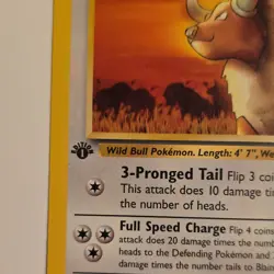 Pokemon TCG Blaine's Tauros Gym Heroes 64/132 1st Edition Common Wizards - Image 3