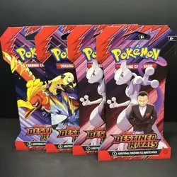 Pokemon TCG Scarlet & Violet Destined Rivals Booster Mewtwo (4 Packs) - Image 1