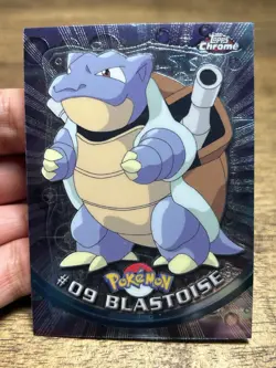 2000 Topps Chrome Holo Pokemon TV Series 1 Blastoise #9 - Image 3