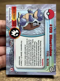 2000 Topps Chrome Holo Pokemon TV Series 1 Blastoise #9 - Image 4