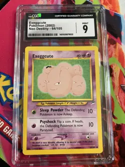 Pokemon TCG Exeggcute 064/105 Neo Destiny Unlimited CGC 9 - Image 1