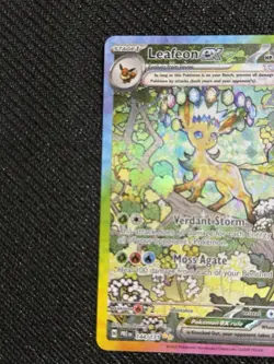 Pokemon Leafeon EX 144/131 SIR Prismatic Evolutions RAW NM FRESH OUT OF PACK - Image 4