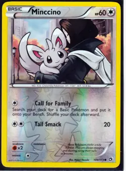 2013 MINCCINO 104/113 Legendary Treasures Pokemon REVERSE HOLO - Image 1