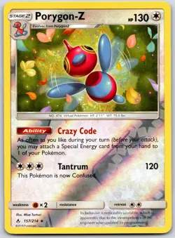 POKEMON UNBROKEN BONDS PORYGON-Z 157/214 RARE REVERSE HOLO NM - Image 1