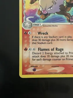 Pokemon TCG Primeape Delta Species 50/110 Holon Phantoms Reverse Holo stamped - Image 4