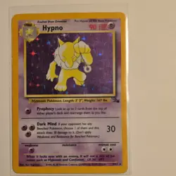 Pokemon TCG Hypno Fossil 8/62 Holo Rare 1999 Wizards Unlimited - Image 1