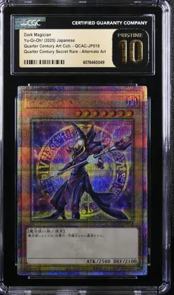 2025 YU-GI-OH! JPN QCAC-QUARTER CENTURY JP018 DARK MAGICIAN CGC PRISTINE 10 - Image 1