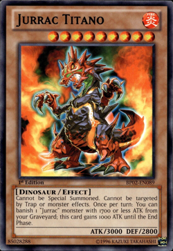 Jurrac Titano - Black Rare 1st Edition BP02-EN089 - LP - YuGiOh - Image 1