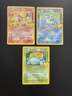 Charizard, Blastoise, Venusaur Celebrations Pokemon tcg Cards "THE BIG THREE" - Image 1