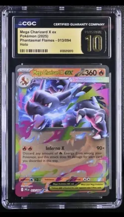 Pokemon Mega Charizard X ex 013/094 Phantasmal Flames - CGC 10 PRISTINE - Image 1