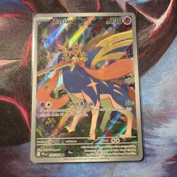 Pokemon TCG Zacian 100/094 Phantasmal Flames Illustration Rare NM - Image 1