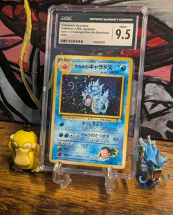 Low Pop Pokemon Gym 2 JPN Giovanni's Gyarados Holo #130 🎏 CGC 9.5 MT ✨ Swirl 🌀 - Image 1