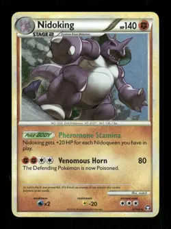Pokemon Nidoking Holo Rare Triumphant 6/102 LP - Image 1