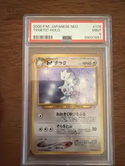 PSA 9 MINT 2001 Pokemon Japanese Neo4 Togetic HOLO #176 - Image 1