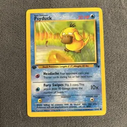 Psyduck Fossil 53/62 NM Regular 1st Edition Common Pokemon TCG - Image 1