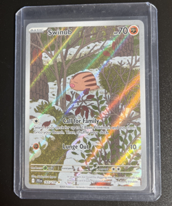 Swinub 165/159 SV09 Journey Together Illustration Rare Full Art TCG Pokemon - Image 1