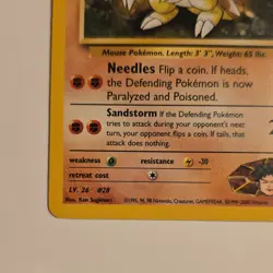 Pokemon TCG Brock's Sandslash Gym Heroes 023/132 Rare Unlimited 2000 Regular - Image 5