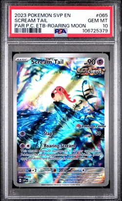2023 POKEMON PARADOX RIFT POKEMON CENTER ETB PROMO SVP #065 SCREAM TAIL PSA 10 - Image 1